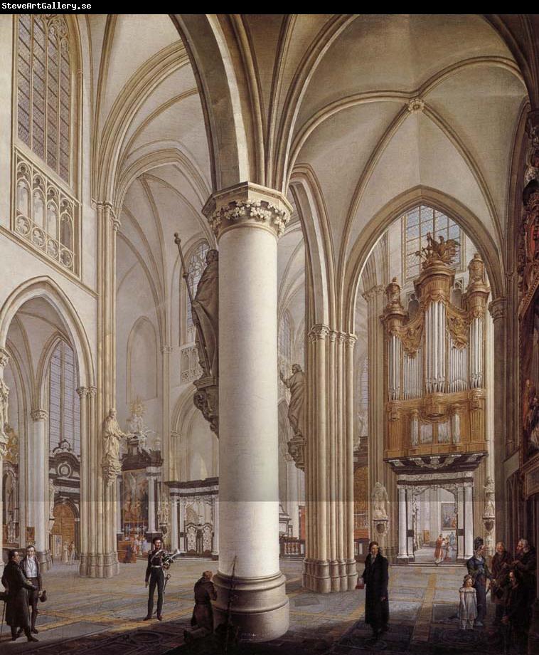 Vervloet Francois Interieur de la cathedrale Saint-Rombaut a Malines